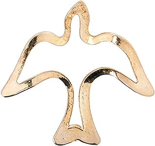 Cathedral Art (Abbey & CA Gift Open Golden Dove Inspirational Lapel Pin, One Size, Silver