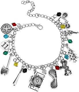 Alloy Charm Bracelet - Stranger Things Theme with Lobster Claw Clasp, Friendship Design - Ideal Gift for Girls, Teens, Men and Women