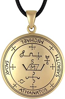 Bronze Sigil of Archangel Michael Talisman Necklace
