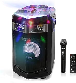MAXELLPOWER Altavoz Bluetooth Potente y Portátil con Ruedas, 60W y Conectividad AUX/USB, Inalámbrico con Karaoke LED, Ideal para Fiestas y Reuniones, 35x26x44cm
