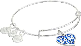 Alex and Ani USA Made Barbie Charm Bangle Bracelet in Base Metal for Girls and Collectors