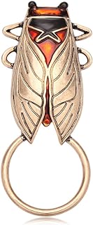 MANZHEN Unique Orange Beetle Design Vintage Bug Magnetic Brooch with Durable Zinc Alloy Material and Easy-to-Wear Magnet Clasp