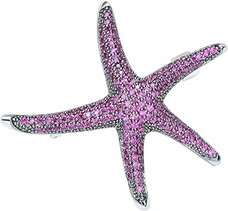 Women's Freshwater Pearl Crystal Starfish Brooch Pins Natural White Pearl Star Flower Broach Breastpin Bridal Wedding Bouquet Jewelry