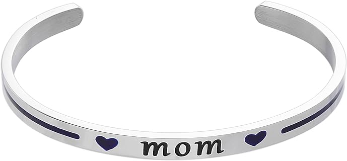 Box Chain Thin Blue Line Beaded Bracelet with Sandstone for Deputy Wives & Moms - Stainless Steel Police Wife Gift