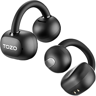 TOZO OpenEarRing Open Ear Bluetooth Kopfhörer mit 40 Std. Spielzeit und Touch-Steuerung, IPX5-wasserdicht, ideal für Sport und Laufen, ultraleicht und bequem für den täglichen Gebrauch