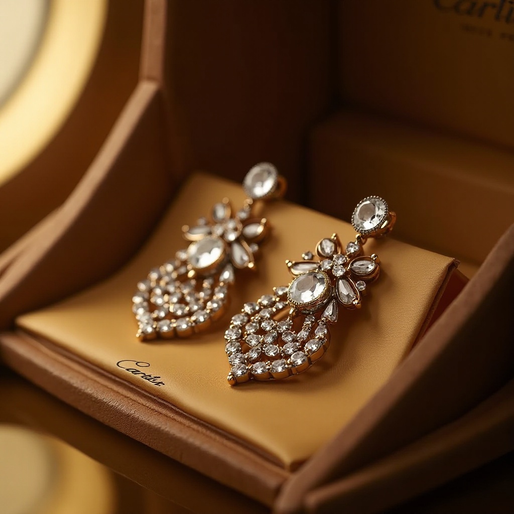 Boucles d'oreilles choc Cartier: Élégance intemporelle