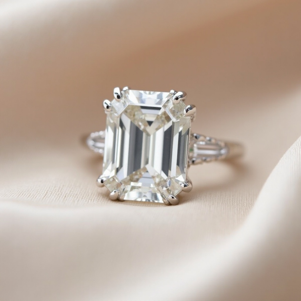 affordable emerald cut engagement rings