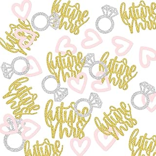 Future Mrs Confetti, Bridal Shower Confetti, Diamond Ring, Heart Confetti, Centerpiece, Bachelorette, Engagement Party, Bridal Shower, Wedding Shower Decorations, 300 Pcs