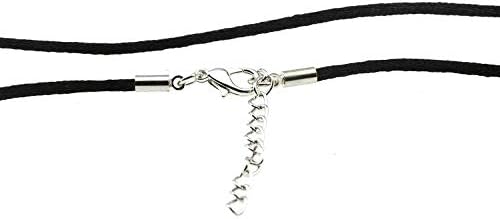 24" Silk Satin Cord Beaded Rope Necklace with Hypoallergenic Lobster Claw Clasp for Women - Chic and Versatile Design