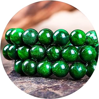 Natural Semi Precious Beads 100pcs 8mm Round Gemstones Beads for Necklaces Green Agate