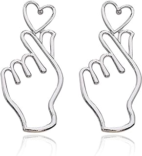 Chic Heart-Shaped Hollow Silver Alloy Stud Earrings with Secure Push Back Design for Women and Girls