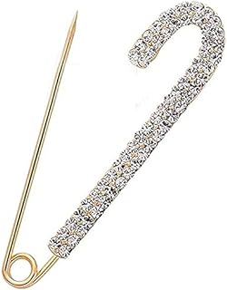 Big Safety Pin Brooch for Sweater Shawl Clips Jewelry Collar Brooch Pin for Women Girl (gold)