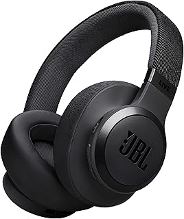 JBL Live 770 NC – Bluetooth Over-Ear-Kopfhörer für unterwegs mit adaptivem Noise-Cancelling und JBL Signature Sound, bis zu 65 Stunden Akkulaufzeit und Sprachassistent – In Schwarz