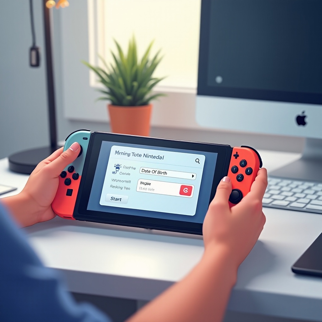 comment changer la date de naissance sur nintendo switch