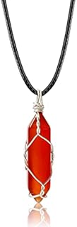Women's Natural Carnelian Crystal Choker Necklace - Handcrafted Genuine Carnelian Stone Jewelry for Energy, Clarity, and Courage