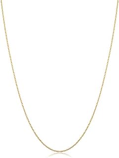 Kooljewelry Real 14k Yellow Gold Rope Chain Pendant Necklace for Women (0.7 mm, 0.9 mm, 1 mm, 1.3 mm, or 1.5 mm)