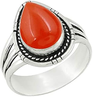 Native American Style Silver-Plated Brass Ring with Pear-Shaped Amethyst, 5.08 Cts - Handcrafted Elegance Jewelry Gift for Women