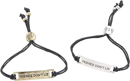 Stranger Things Friends Don't Lie Best Friend Cord Bracelet Set