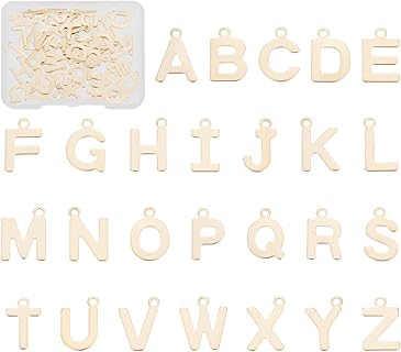 UNICRAFTALE Buchstaben Anhänger Gold aus Edelstahl, Größe 10-12mm, hypoallergen und rostfrei, perfekt für DIY Schmuckherstellung, ideal für personalisierte Geschenke