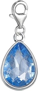 Clip on Birthstones Dangling Lobster Clasp Charms for Bracelets