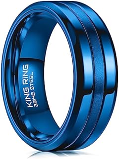 Premium Stainless Steel Wedding Band Ring for Men - Durable, Hypoallergenic 8mm King Ring with Super Polished Finish - No Gemstone and Non-Precious Metal Design