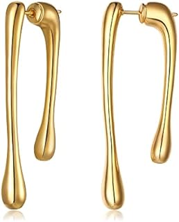 Gold Tassel Wrap Design Earring Jackets - Hypoallergenic Brass Push Back Dangle Earrings for Women and Girls - Ideal Gift