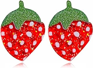 Lightweight Unique Acrylic Red Love Heart Stud Earrings for Women Girls Wife Lover Statement Resin Jewelry Valentines Mothers Day Gifts