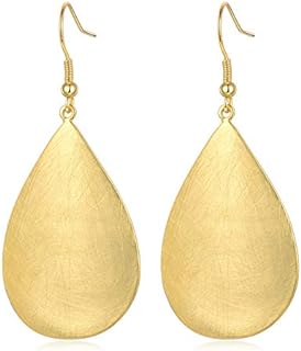 Handmade Alloy Teardrop Dangle Earrings with French Wire, No Gemstone - Elegant Accessory for Women