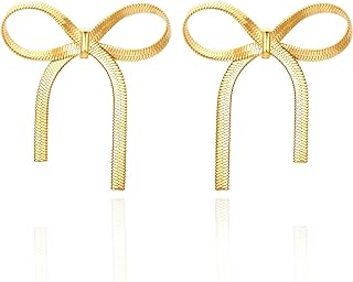 Stunning 18K Gold Stainless Steel Bow Stud Earrings for Women with Push Back Design by DoreenBox