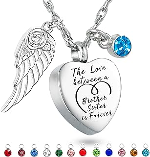 Heart Urn Necklace for Ashes Love between Family Members Cremation Memorial Jewelry Keepsake Pendant for Loss Cremation Urn Necklace Ash Holder Sympathy Gift
