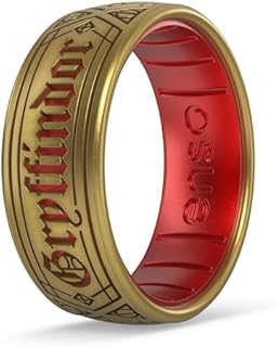 Enso Rings Wizarding World of Harry Potter Collection Dualtone Silicone Ring - Comfortable and Flexible Design - 7.99mm Wide, 2.18mm Thick