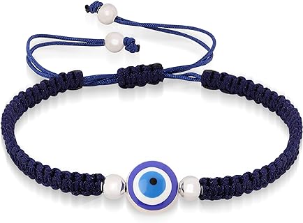 Buckle Clasp Blessed Beads Bracelet with Braided Chain and Created Gemstone for Both Men and Women, Handcrafted Stainless Steel Evil Eye Design