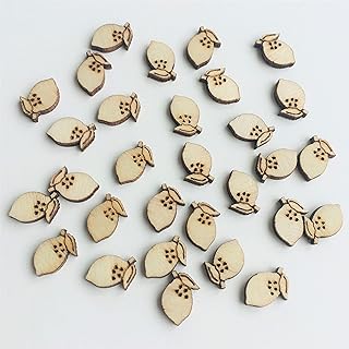 CHENRUI 60 Pcs Wood Earring Blanks Studs Lemon Stud Earrings Wooden Jewelry Accessories