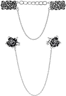 AKOAK 2 Pcs Vintage Brooch Clip Duckbill Clip, Ladies Sweater Shawl Clip Cardigan Cardigan Dress Clip