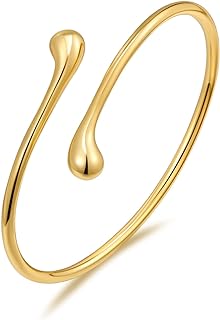 Dainty Thin Cuff Bangle Bracelets for Women Adjustable Gold Cuff Bracelet Minimalist Gold Open Bangle Wrist Cuff Bracelets