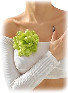 Large Rose Flower Brooches Lapel Pins Satin Fabric Rose Flower Extra Large Big Brooches Lapel Pins Pink Velvet Brooch Camellia Flower Brooch for Women Ceremony Clothes Accessories Jewelry Gifts