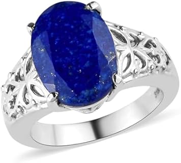 Shop LC Blue Lapis Lazuli Ring Openwork Celtic Vintage Stainless Steel Lapis Lazuli Rings for Women Statement Jewelry Birthday Gifts for Women