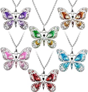 Sureio 6 Pieces Bohemian Jewelry Bohemian Necklace for Women Pendant Colorful Enamel Necklace Vintage Multilayer Necklace Enamel Ethnic