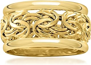 Ross-Simons 18kt Yellow Gold Wide Byzantine Ring