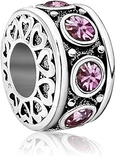 Secure Clasp Red Crystal Charm Bracelet - Elegant Copper Chain for Women/Mothers - Heart Shaped Family Birthday Jewelry Gift