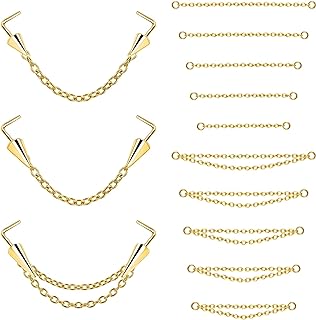 BodyAce 20G Spike Nose Rings Studs with Chains, Stainless Steel Spike Nostril Ring Stud Chain, Black Rook Corkscrew Ring L-Shaped Nose Piercing Jewelry