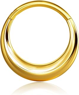 BodyBonita Septum Rings 16G - 316L Stainless Steel Nose Rings Hoops for Men Women Septum Piercing Jewelry 8mm 10mm