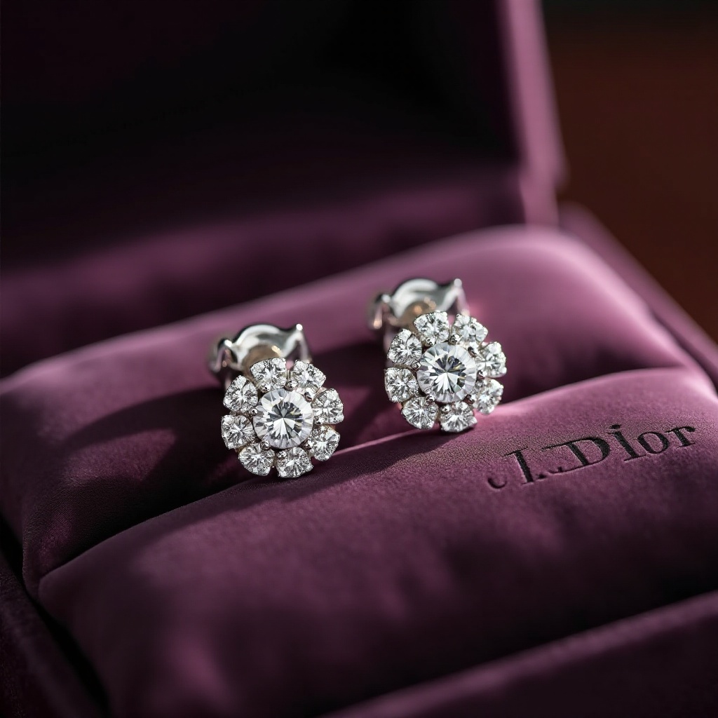 pendientes de diamantes dior