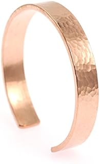 10mm Wide Hammered Copper Cuff Bracelet By John Brana Handmade Jewelry 100% Uncoated Solid Copper Cuff
