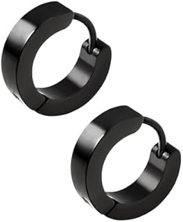 Sacina Goth Stainless Steel Hoop Earrings, Grunge Earrings, Punk Earrings, Gothic Earrings, Christmas Jewelry Gift For Women