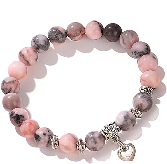 Healing Crystal Beaded Bracelets, Stone Bead Cross Friendship Bracelet, Inspirational Birthday Gifts Ideas For Women, Get Well Soon Gift For Teen Girls Daughter Mom Sister Grandma