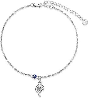 MISTBEE Dragonfly/Dolphin Anklets for Women Sterling Silver Adjustable Animal Ankle Beach Foot Jewelry Birthday Gifts