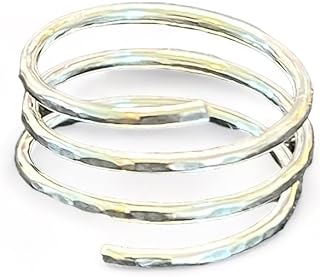 TOE RINGS & THINGS Spiral Finger or Thumb Ring | Expandable Ring for Pregnancy, Weight Loss, or Water Weight Gain | Sterling or Gold Fill in Unisex Ring
