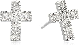 Gold Star Stud Rhodium-Plated Silver Earrings with Push Back Finding and Cubic Zirconia Gems for Women's Modern Fashion