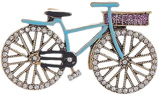 Bicycle Lapel Pin Biking Brooch Pins Cubic Zirconia cz Bike Lapel Pins for Women Girls Halloween Gifts 70s 80s Jewelry